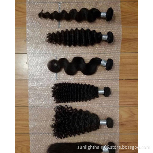 3 Bundles Unprocessed Brazilian Body Wave Virgin Hair With Closure Human Hair Bundles In Bulk